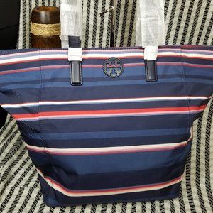 Ella Tory Burch Nylon Printed Tote Canyon Stripe